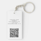 Aqua Blue Watercolor Background Abzeichen Schlüsselanhänger (Rückseite)