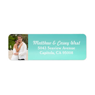 Aqua Blue Watercolor Wash Beach Foto