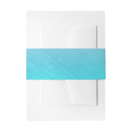 Aqua Blue Wedding Belly Bands Einladungsbanderole