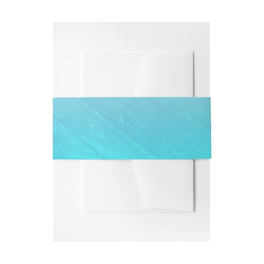Aqua Blue Wedding Belly Bands Einladungsbanderole (Vorderseite Beispiel)