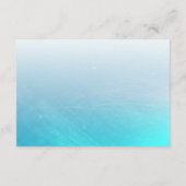 Aqua Blue Wedding Details Card Begleitkarte (Rückseite)