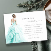 Aqua Blue Wedding Gown Brautparty Vielen Dank Einladung