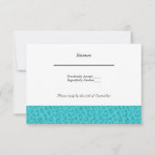 Aqua Blue Wedding RSVP Karte (Rückseite)