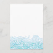 Aqua Blue Weekend Events Ocean Waves Beach Hochzei Begleitkarte (Rückseite)