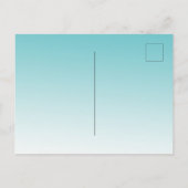 Aqua Blue White Gold Starfish Beach Postkarte (Rückseite)