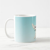 Aqua Blue White Gold Starfish Beach Zitat Kaffeetasse (Links)