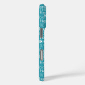 Aqua Blue White Inspirational Words Case-Mate iPhone Hülle (Rückseite / Rechts)
