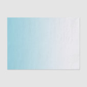 Aqua Blue White Ombre Seidenpapier (Vorderseite)