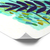 Aqua Blue Wild Field Artist Aqua Poster (Ecke)