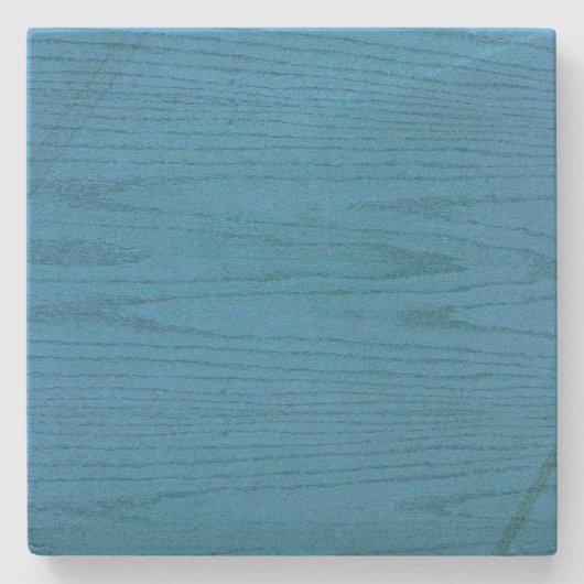 Aqua Blue Woodgrain Square Untersetzer (Vorderseite)
