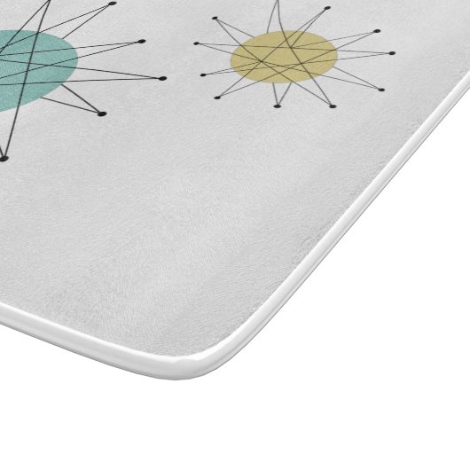 Aqua Blue Yellow Franciscan Sternexplosion Mitte d Schneidebrett (Ecke)