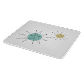 Aqua Blue Yellow Franciscan Sternexplosion Mitte d Schneidebrett (Ecke)