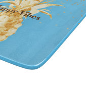 Aqua Blue Yellow Gold Ananas Schneidebrett (Ecke)