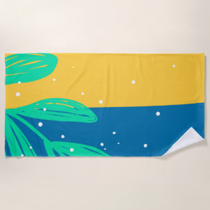 Aqua Blue Yellow Green für Mädchen & Jungen Wochen Strandtuch