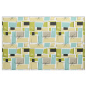 Aqua Blue Yellow Rectangle Mid Century Pattern Stoff (Fat Quarter (45,7 x 55,9 cm))