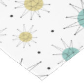 Aqua Blue Yellow Sternexplosion Mitte Jahrhundert  Tischdecke (Schrägansicht)