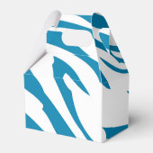 Aqua Blue Zebra Print Geschenkschachtel (Rückseite)
