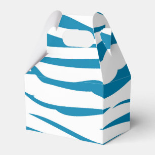 Aqua Blue Zebra Print Geschenkschachtel