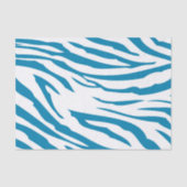 Aqua Blue Zebra Print Seidenpapier (Vorderseite)