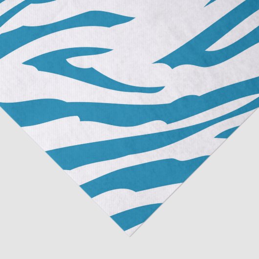 Aqua Blue Zebra Print Seidenpapier (Ausschnitt)