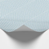 Aqua Blue Zickzack Pattern Geschenkpapier (Ecke)
