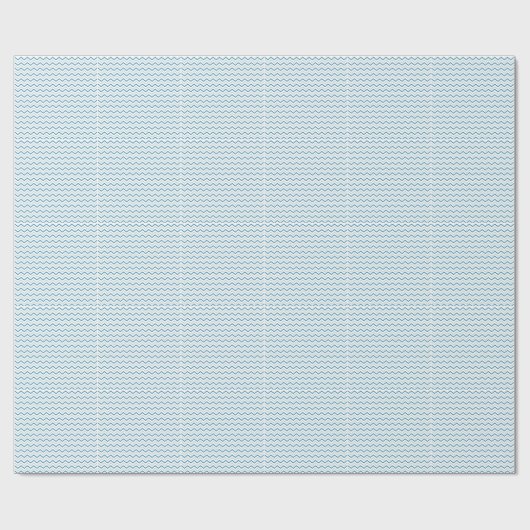 Aqua Blue Zickzack Pattern Geschenkpapier (Flach)