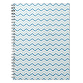 Aqua Blue Zickzack Pattern Notizblock (Vorderseite)