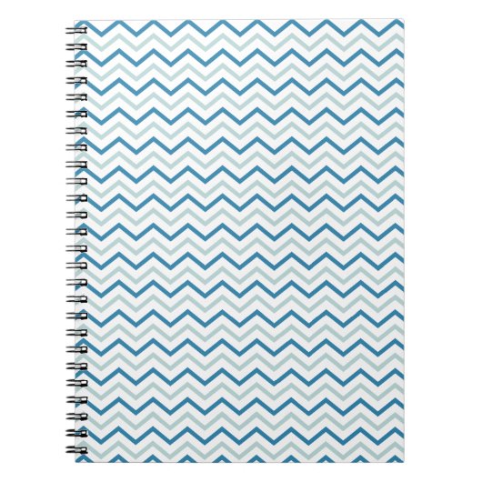 Aqua Blue Zickzack Pattern Notizblock (Vorderseite)