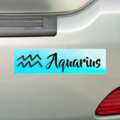Aqua Blue Zodiac Sign Aquarius Horoscope Autoaufkleber (Auf Auto)
