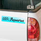 Aqua Blue Zodiac Sign Aquarius Horoscope Autoaufkleber (Auf Lkw)