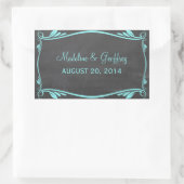Aqua Blüh Chalkboard Wedding Stickers (Tasche)