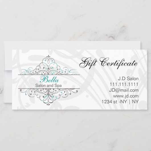 Aqua Blühe Personalisierte Business Stationery (Vorderseite)