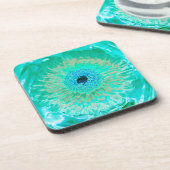 Aqua Blume Hard Plastic Untersetzer (Linke Seite)