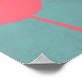 Aqua Blume Pop - Poster (Ecke)