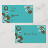 Aqua-Blume Visitenkarte (Vorne/Hinten)