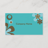 Aqua-Blume Visitenkarte (Rückseite)