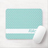 Aqua-Blumen-Rauten-Muster Mousepad (Mit Mouse)