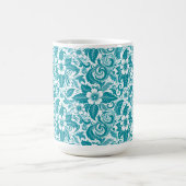 Aqua-Blumen-Tasse Kaffeetasse (Mittel)