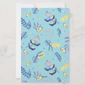 Aqua-Blumenmuster-Schreibwarenpapier Briefpapier (Rückseite)