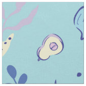 Aqua Blumenmusterstoff & Bastelmuster Stoff (Nahaufnahme)