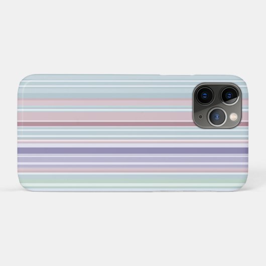 Aqua, Blush and Lavender Stripes Case-Mate iPhone Hülle (Rückseite (Horizontal))