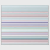 Aqua, Blush and Lavender Stripes Geschenkpapier (Flach)