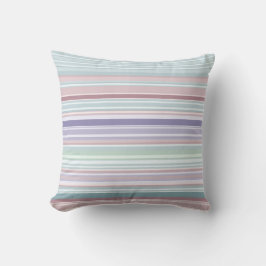 Aqua, Blush and Lavender Stripes Kissen