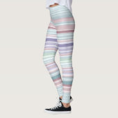 Aqua, Blush and Lavender Stripes Leggings (Links)