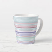 Aqua, Blush and Lavender Stripes Milchtasse (Rechte Ecke)
