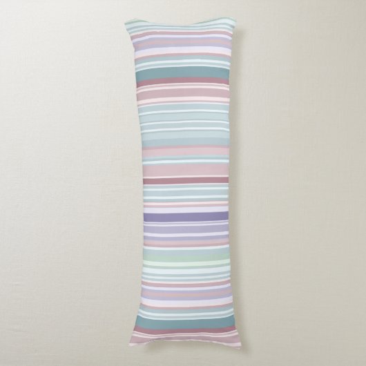 Aqua, Blush and Lavender Stripes Seitenschläferkissen (Vorderseite Vertikal)