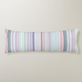 Aqua, Blush and Lavender Stripes Seitenschläferkissen (Vorderseite)