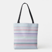 Aqua, Blush and Lavender Stripes Tasche (Rückseite)