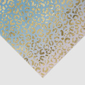 Aqua Blush Gold Leopard Print Seidenpapier (Ausschnitt)