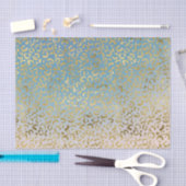 Aqua Blush Gold Leopard Print Seidenpapier (Handwerk)